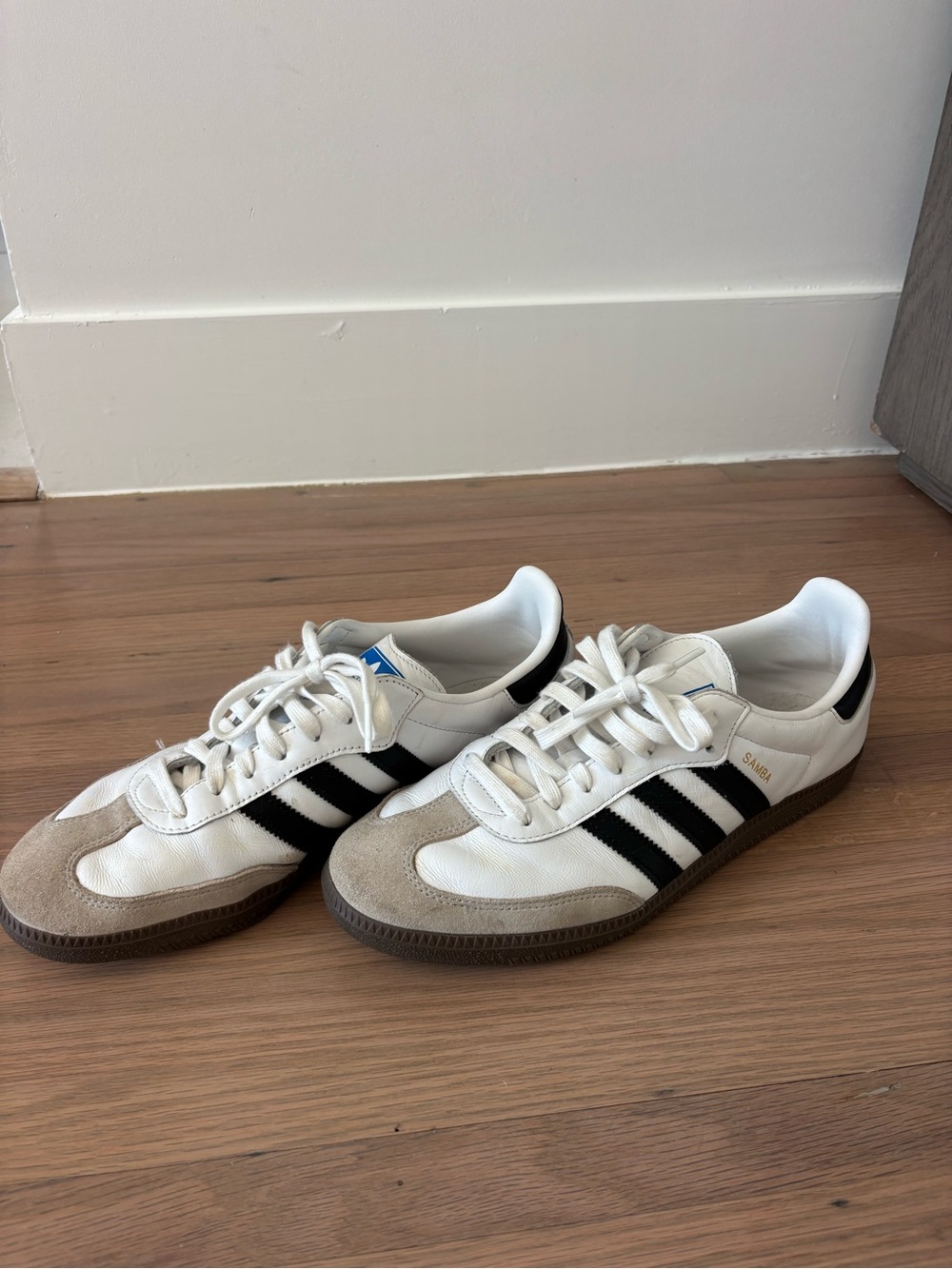 adidas Samba Sneakers - White / Black / Taupe